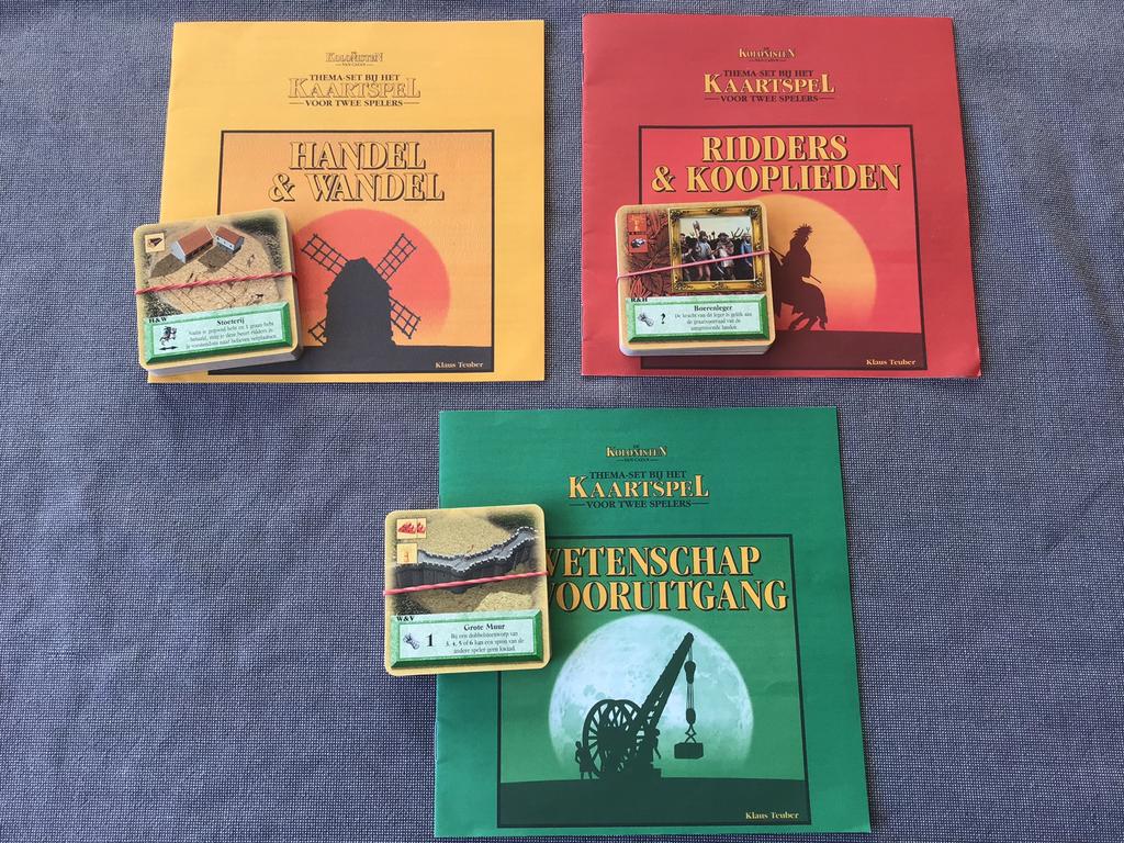 3 x Thema-sets Kaartspel Kolonisten plus Het Kaartspel, Hobby en Vrije tijd, Gezelschapsspellen | Kaartspellen, Ophalen of Verzenden