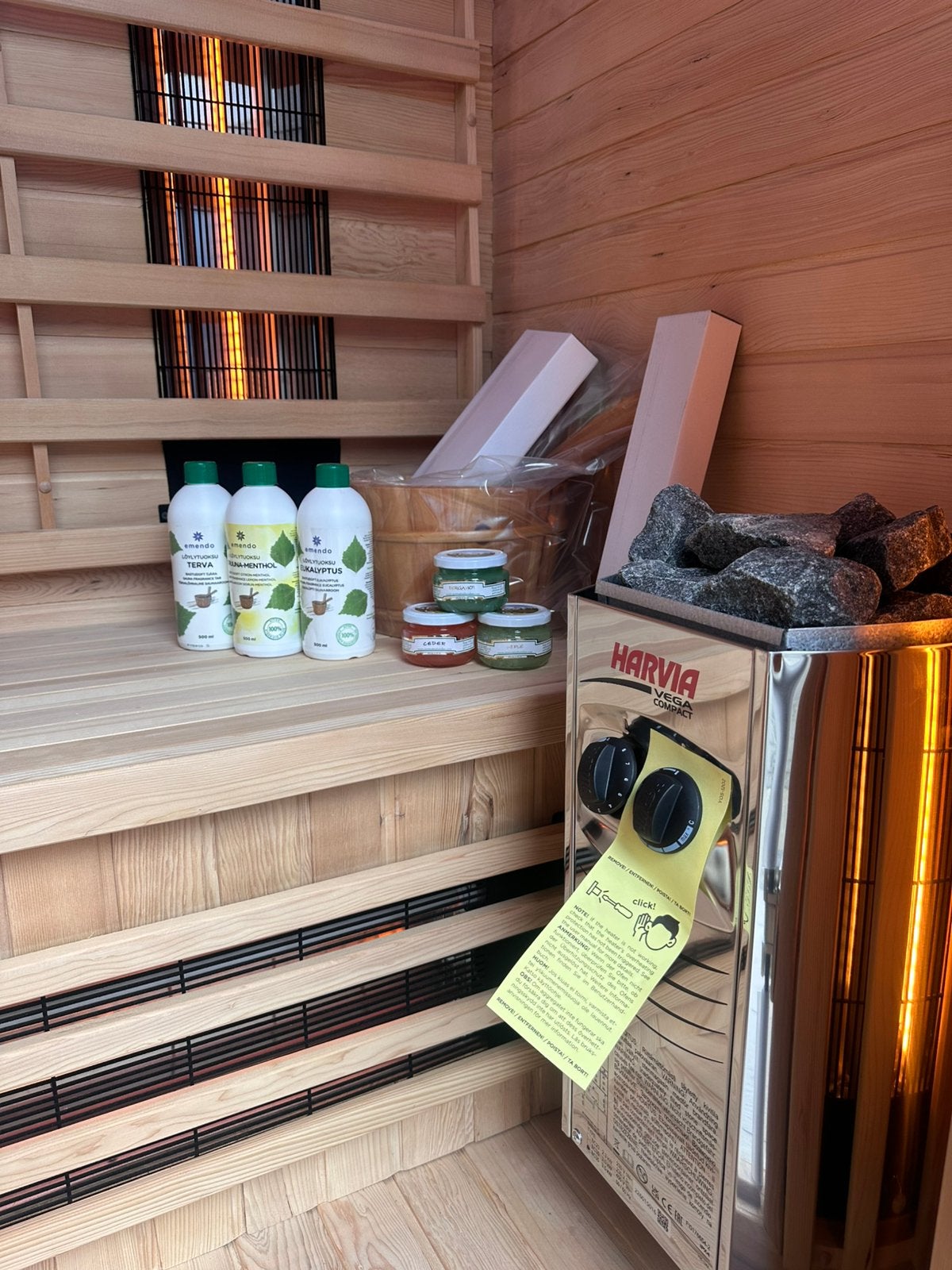 Combi Sauna | Infrarood + Finse Kachel | Showmodel OP = OP, Info@inner-stillness.nl, Fins of Traditioneel, 7665VB, Complete sauna