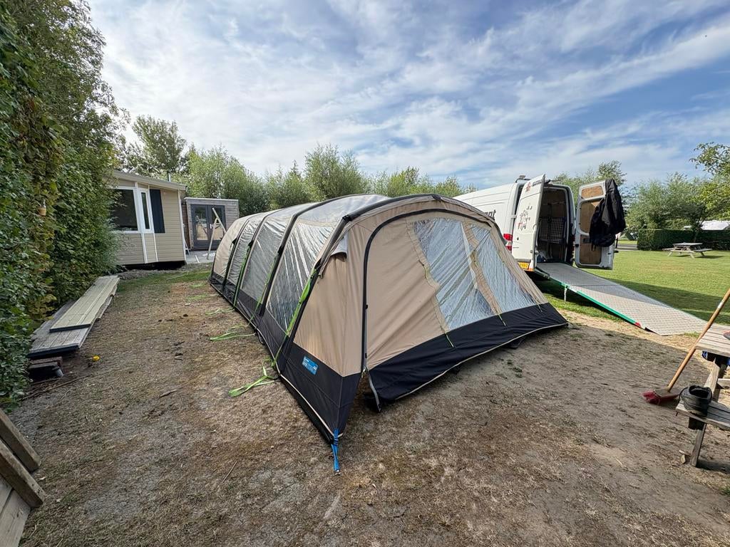 Kampa Croyde 6 Classic Air tent met luifel en extra cabine, Ophalen, Gebruikt, Meer dan 6