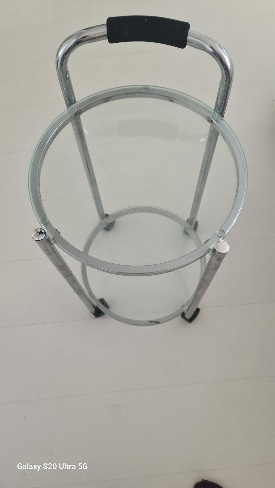 Trolley met gehard glas, Huis en Inrichting, Gebruikt, Ophalen of Verzenden, Modern, Glas