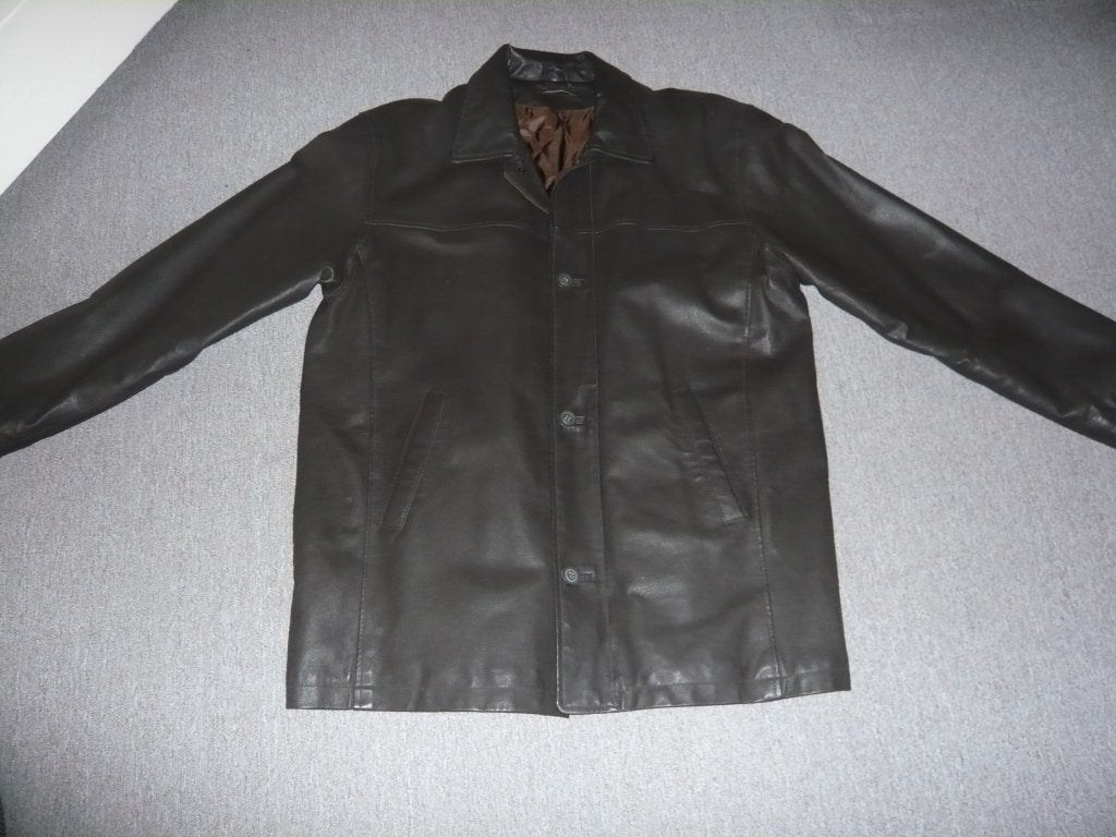Leren jas., Ophalen, Zo goed als nieuw, Maat 52/54 (L), Bruin