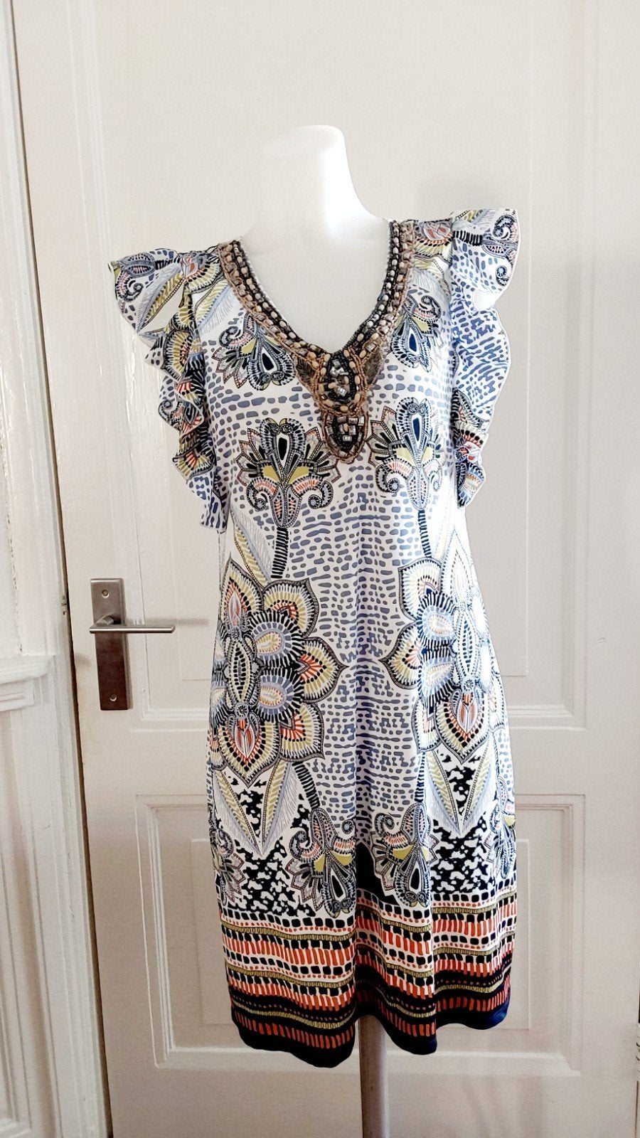 Leuke K-design jurk maat M, Maat 38/40 (M), Meerkleurig, ., Ophalen of Verzenden
