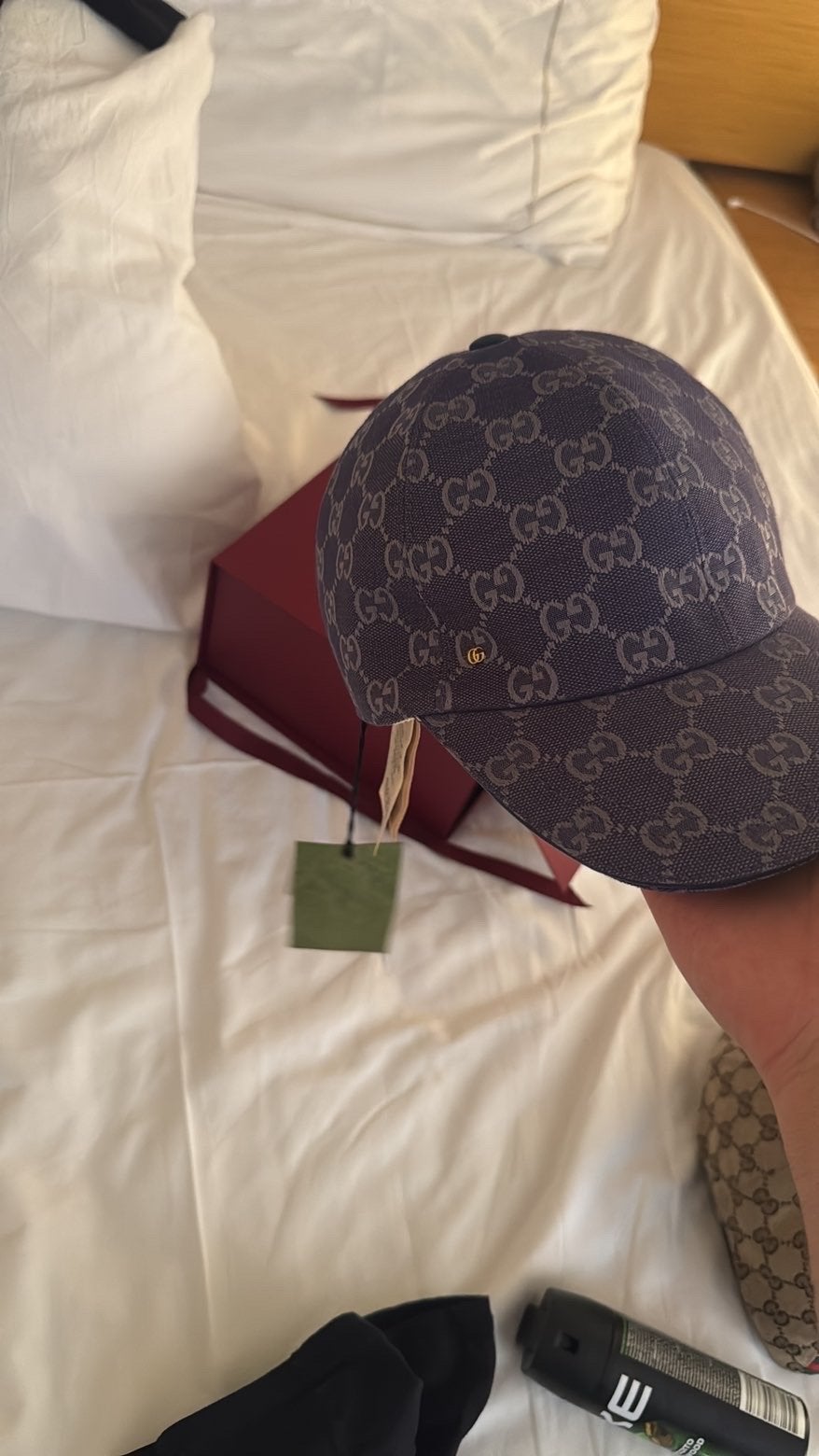 Gucci GG Monogram Baseballpet (MET ALLE TOEBEHOREN!), Ophalen, Zo goed als nieuw, Pet