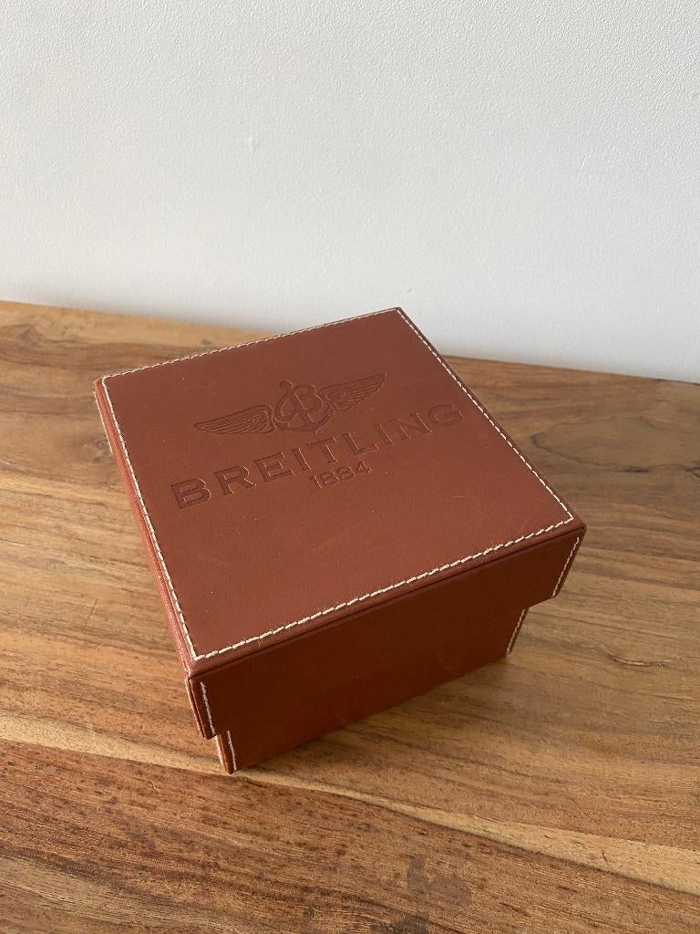 Breitling bruin lederen box, Ophalen, Gebruikt