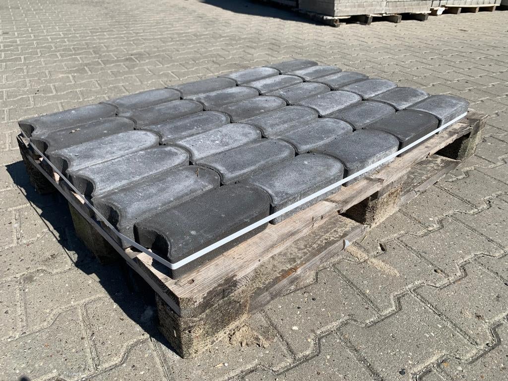 Graskantsteen 22x12x4,5 cm Antraciet (Restpartij) - J&W 41, Ophalen, Nieuw, Minder dan 5 m², Nvt
