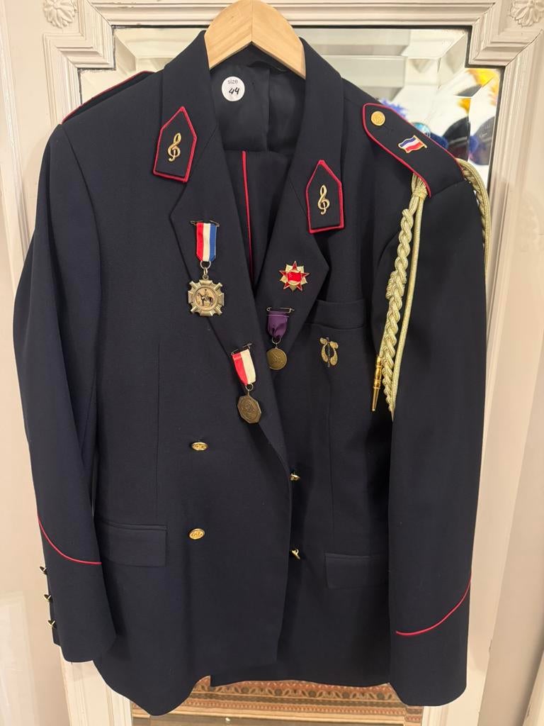 Uniform,fanfare pak met broek medailles en Erekoord maat 44, Ophalen of Verzenden, Zo goed als nieuw, Maat 46 (S) of kleiner