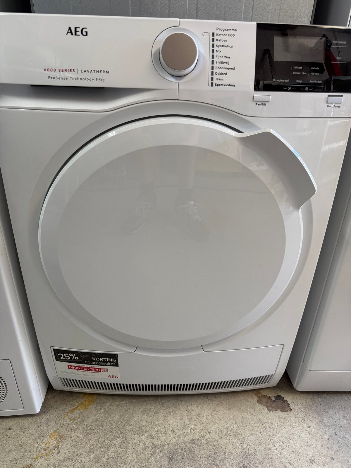 AEG Lavatherm 6000 Series ProSense 7kg Condensdroger, 6 tot 8 kg, Ophalen of Verzenden, Zo goed als nieuw, Voorlader