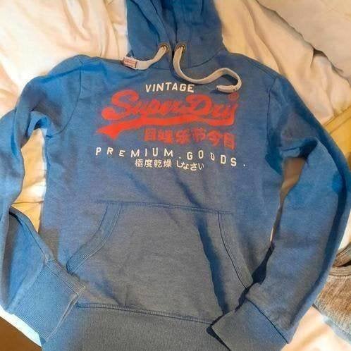 Superdry trui blauw xs 170, Verzenden, Zo goed als nieuw, Meisje, Trui of Vest