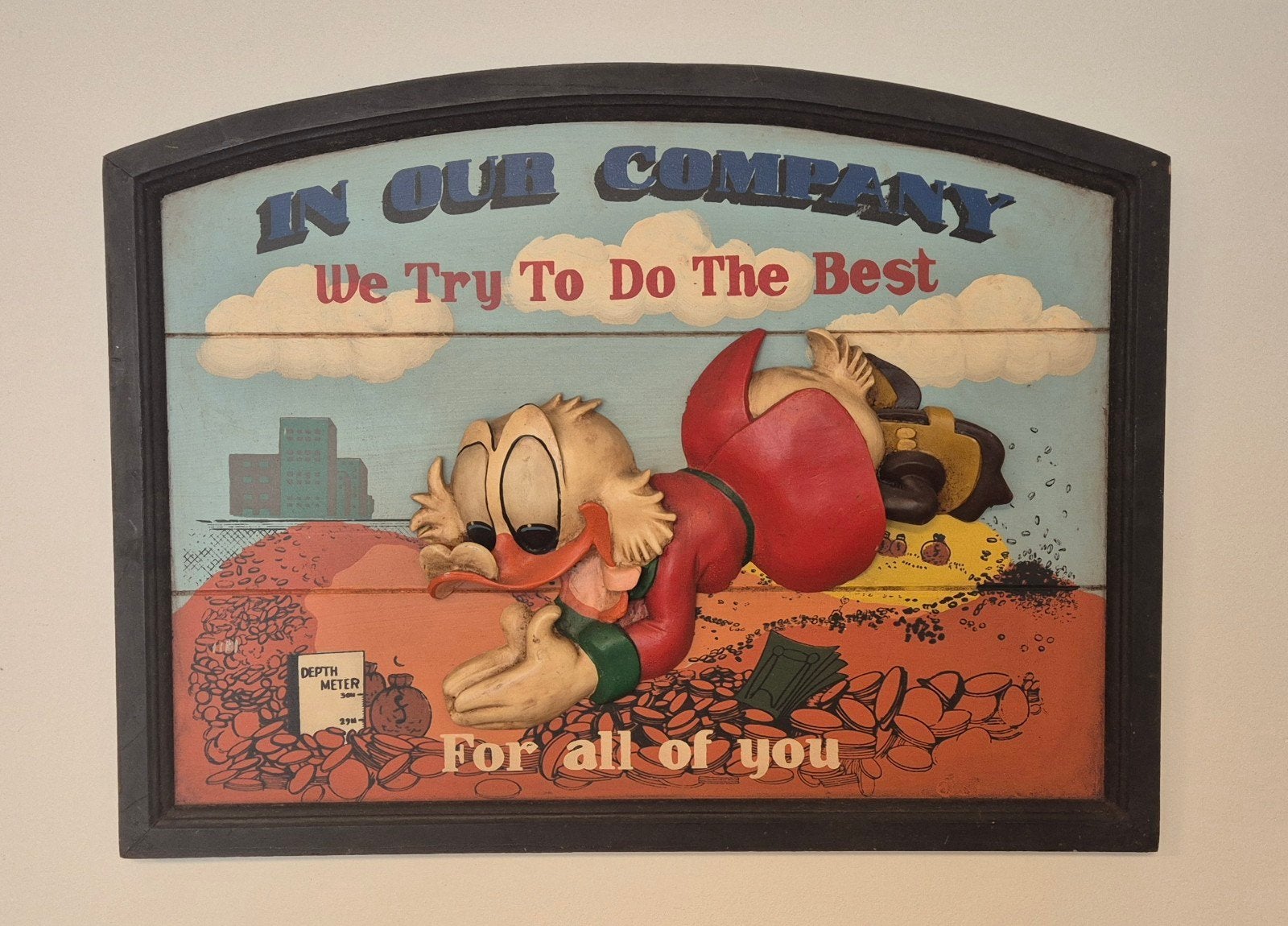 Uniek Dagobert Duck 3D Wandpaneel - Vintage Blikvanger!, Verzamelen, Ophalen of Verzenden, Overige figuren, Gebruikt, Overige typen