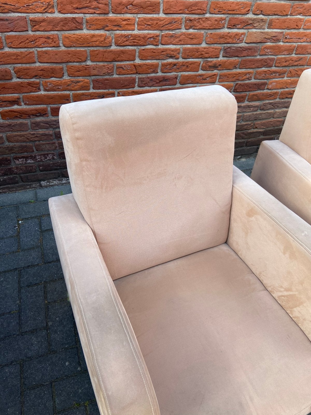 Twee comfortabele fauteuils in goede staat, Ophalen, Gebruikt, Stof, 75 tot 100 cm