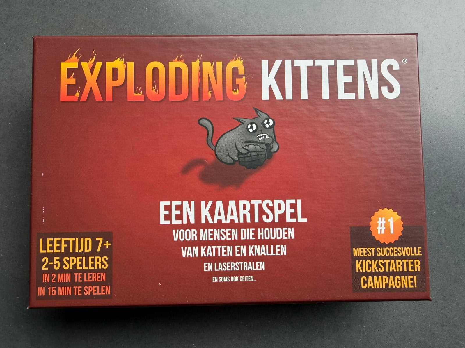 Exploding Kittens Kaartspel - Nieuwstaat, Een of twee spelers, Ophalen, Zo goed als nieuw