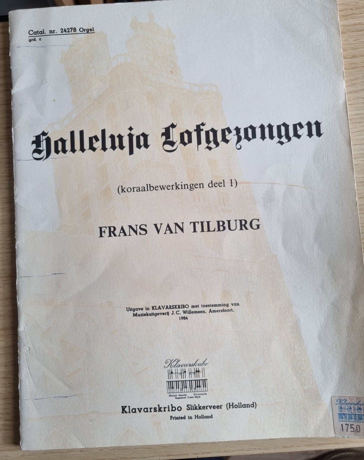 klavarskribo, Hallelujah, lofgez. Frans vTilburg, Ophalen of Verzenden, Gebruikt, Artiest of Componist, Religie en Gospel