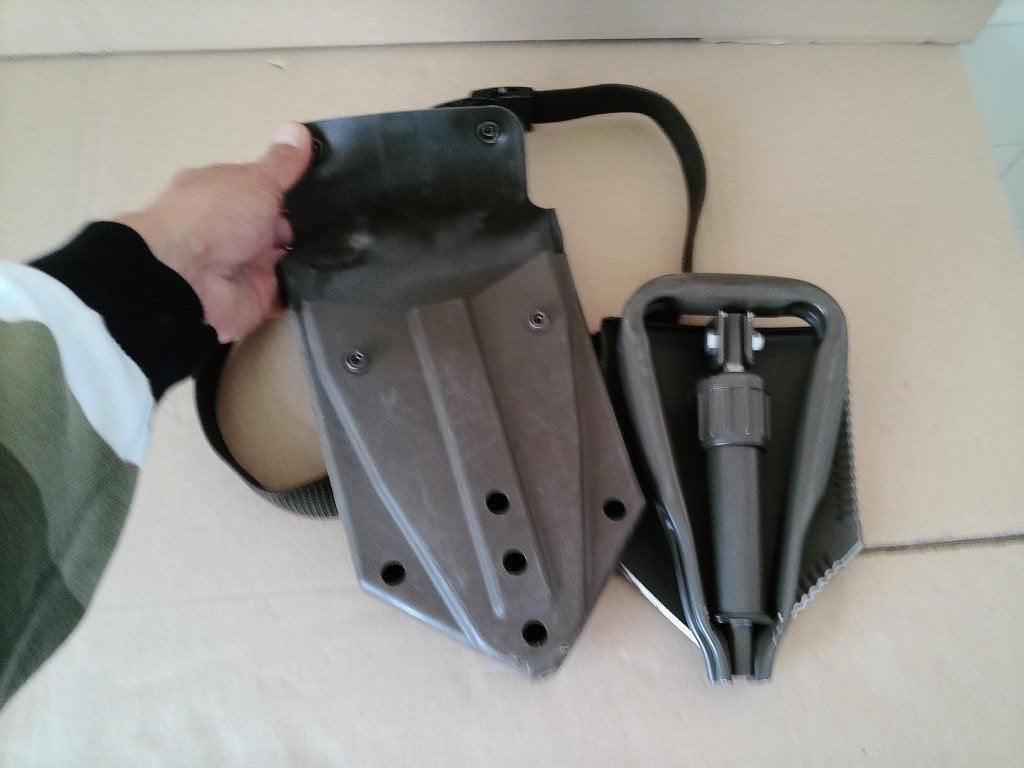 Vintage opvouwbare schop legerschop Landmacht legerschep, Ophalen of Verzenden