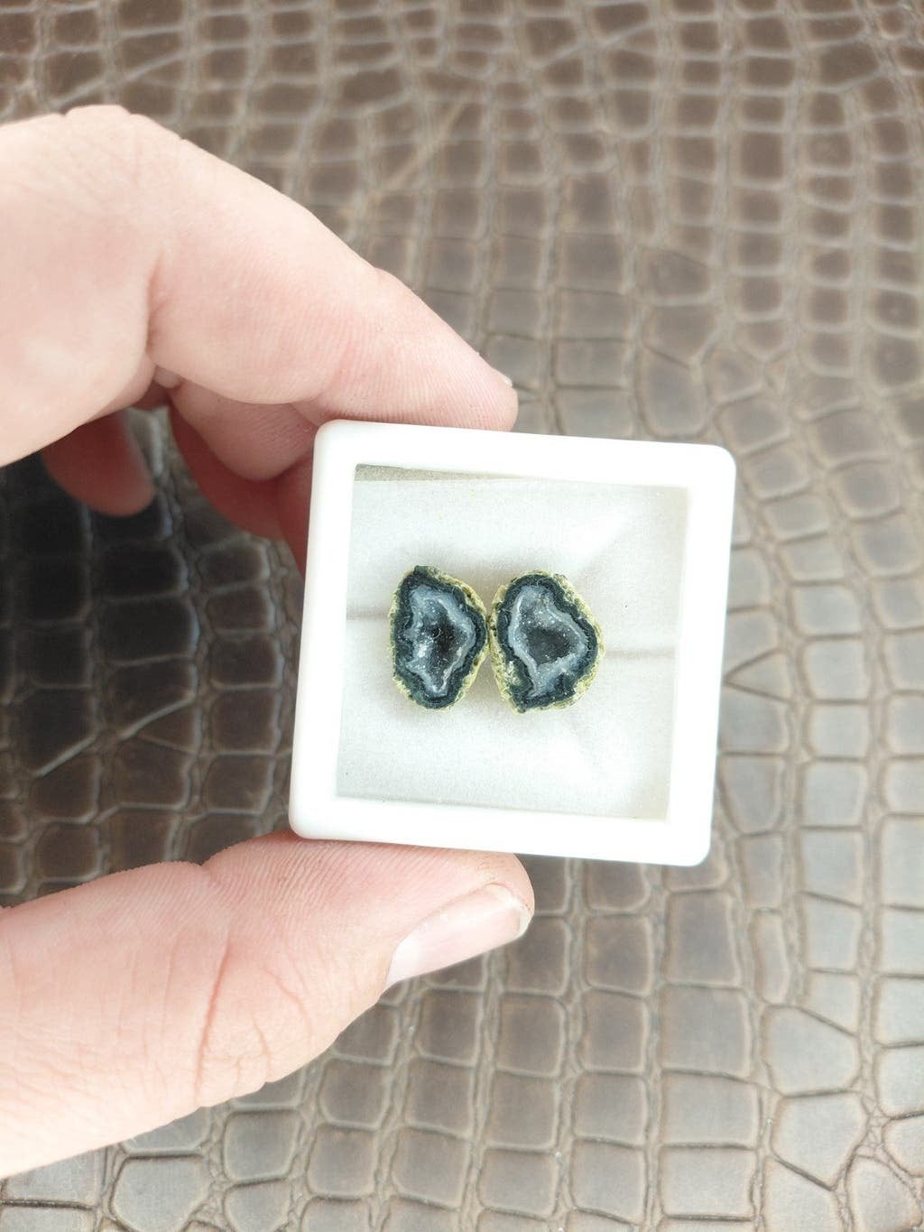 Geode paartje agaat, Ophalen of Verzenden, Nieuw