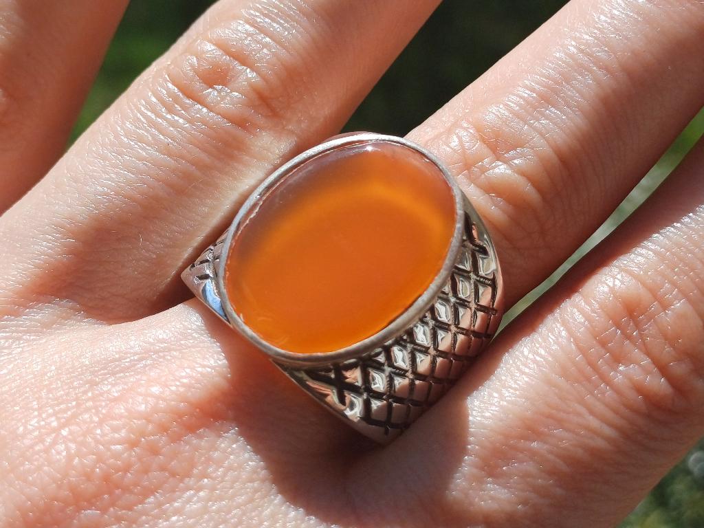 Vanoli 925 zilver ring voor heren carneool agaat maat 21,75, Sieraden, Tassen en Uiterlijk, Ringen, Vanoli, 20 of groter, Amsterdam