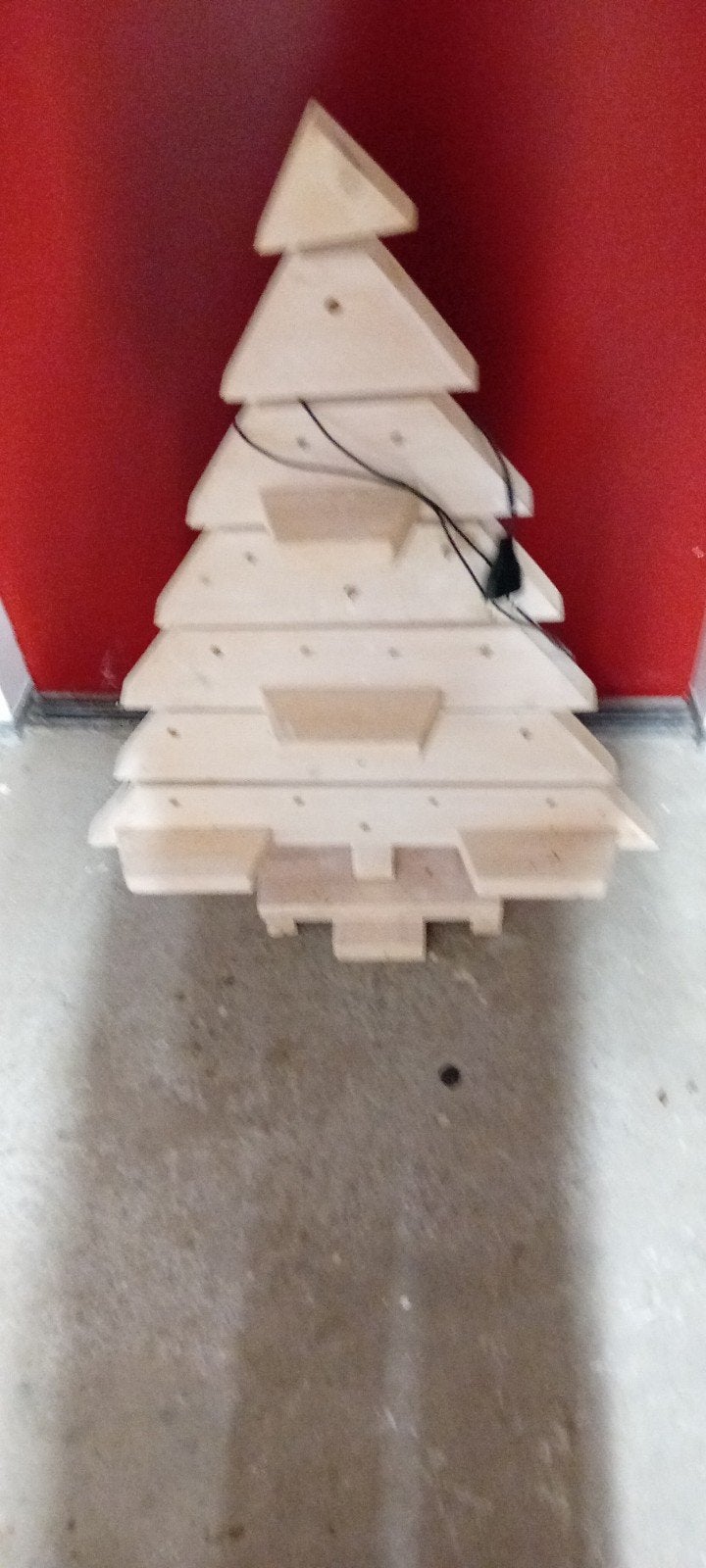 houten kerstboom met lichtjes nieuw, Ophalen of Verzenden, Nieuw