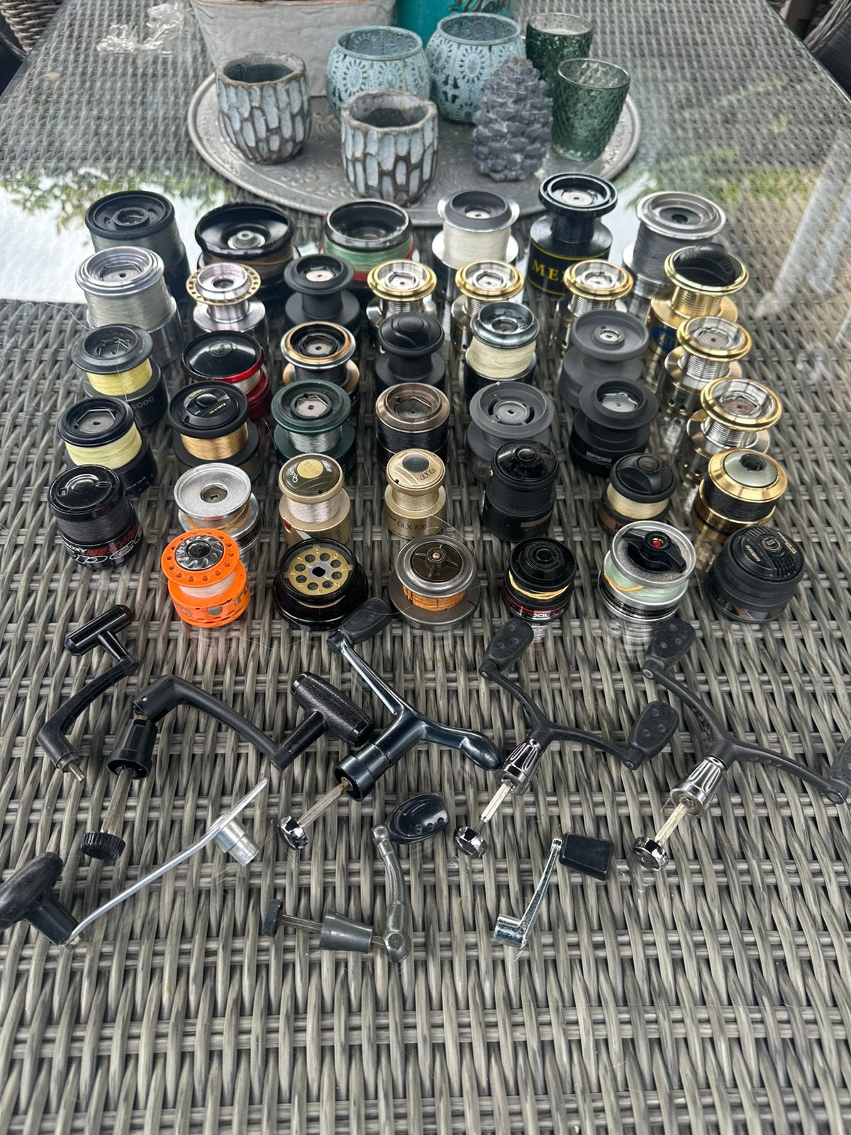 40 vismolen spoelen, Ophalen of Verzenden, Gebruikt, Molen