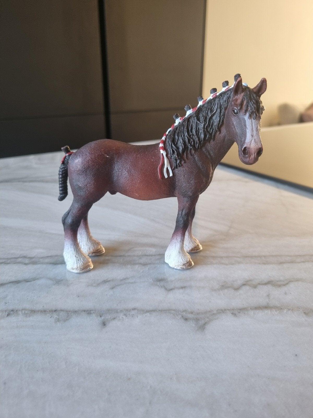 Schleich, 13808 Clydesdale ruin, Ophalen of Verzenden, Gebruikt, Paard, Beeldje of Figuurtje