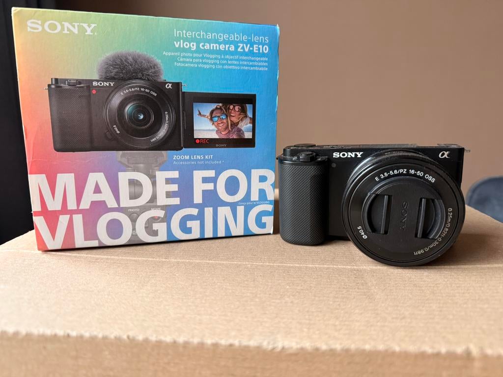 Sony vlog camera ZV-E10 inclusief 16-50mm, 20x of meer, Ophalen of Verzenden, Zo goed als nieuw, Sony