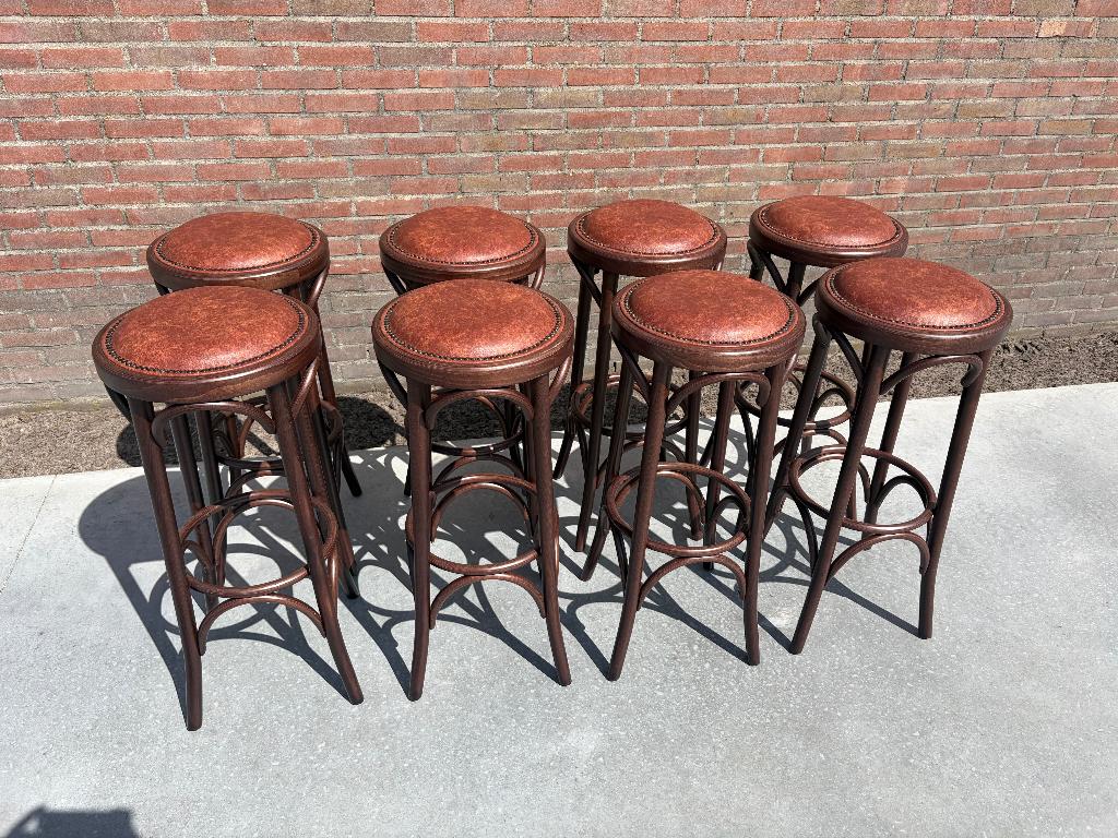 Barkrukken Thonet Type Met Zitting, Huis en Inrichting, Ophalen, 5 krukken of meer, 60 tot 90 cm, Zo goed als nieuw