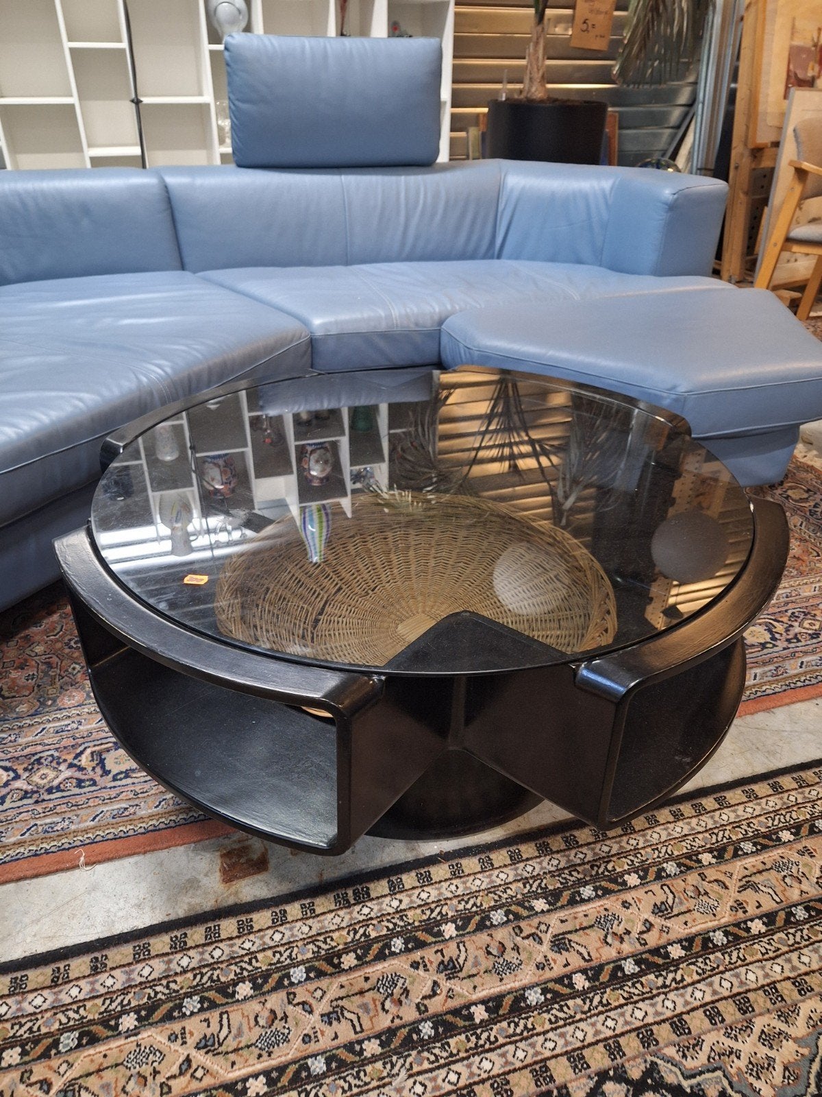 Space Age Salontafel met Glazen Blad, Huis en Inrichting, Ophalen, 50 tot 100 cm, Onbekend, Glas
