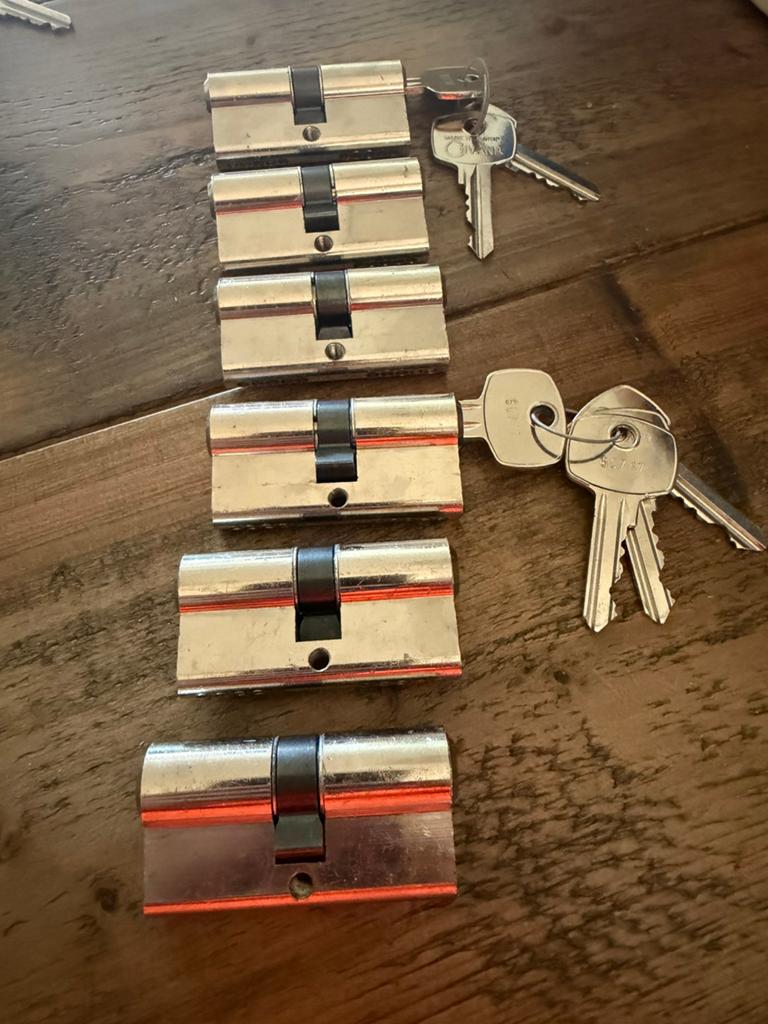 6 gelijke Ivana cilinder sloten, Ophalen of Verzenden, Nieuw, Rvs, Slot