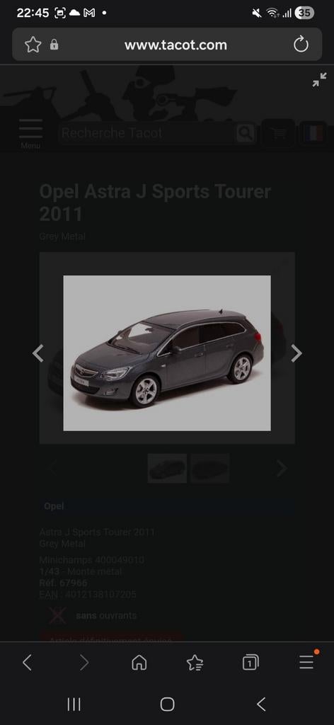 Gezocht: Opel Astra J Sports Tourer schaalmodel, Hobby en Vrije tijd, Modelauto's | 1:43, Ophalen of Verzenden, Gebruikt, Auto