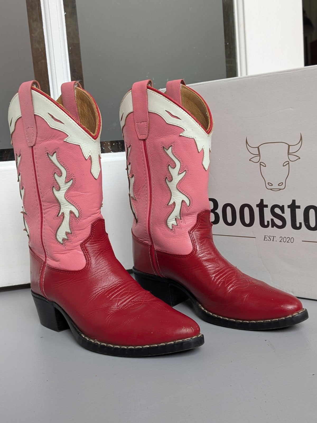 Bootstock cowboylaarzen roze/rood maat 33 met doos en tas, Bootstock, Meisje, Ophalen of Verzenden, Laarzen
