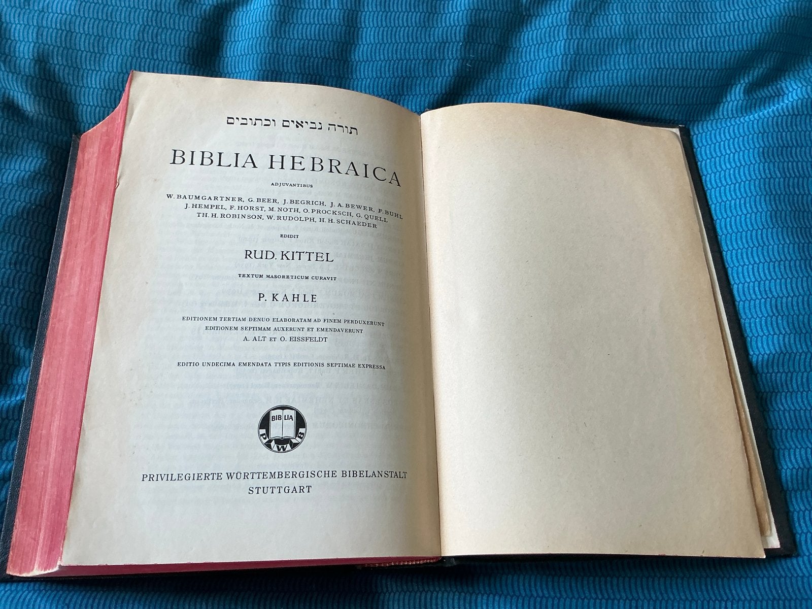 Biblia Hebraica Kittel - Oude Testament Hebreeuws, Ophalen of Verzenden