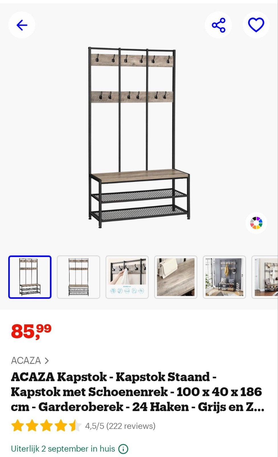 kapstok, Huis en Inrichting, Ophalen, Zo goed als nieuw