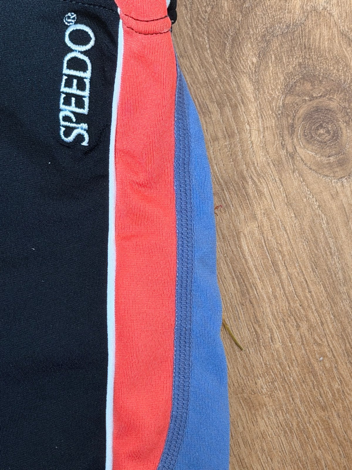 Speedo Zwemshort Endurance Zwart Oranje, Lichtblauw en Wit, Verzenden, Maat 52/54 (L), Zwart, Zwemshort