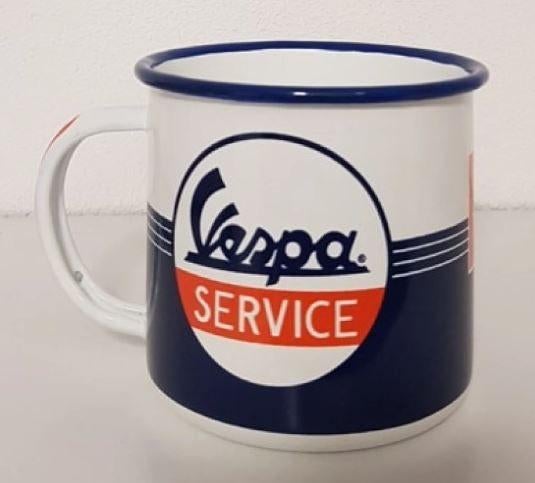Vespa Service emaillen drink koffie beker, Americansaleshop@gmail.com, Gebruiksvoorwerp, Eu, Nieuw
