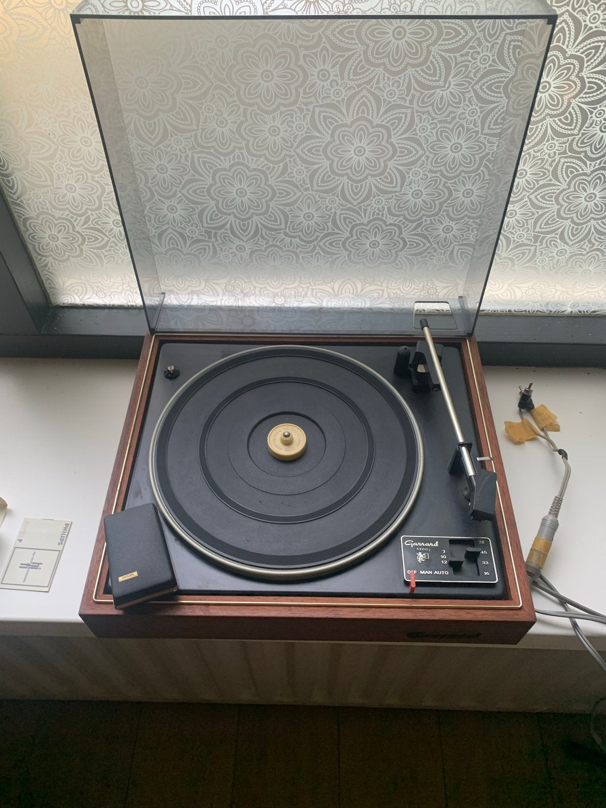 Garrard 5200 Platenspeler met Philips element, Overige merken, Gebruikt, Automatisch, Verzenden