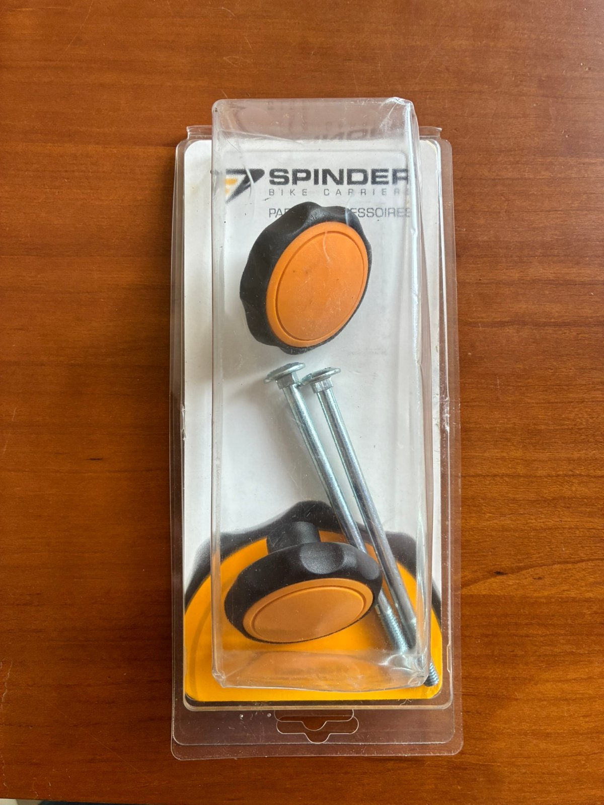 Spinder draaiknopset met slotbouten in kleur geel., Auto diversen, Fietsendragers, Verzenden, Nieuw, Trekhaakdrager