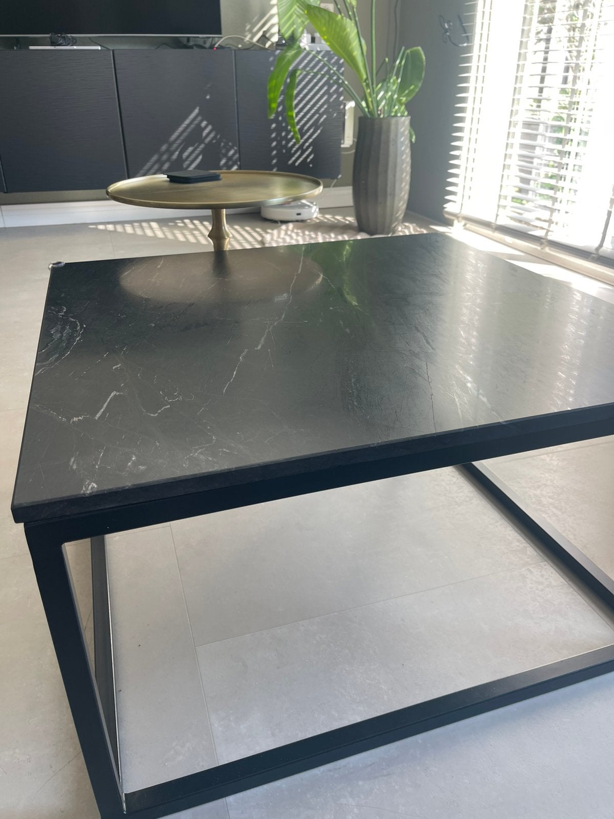 Marmeren salontafel, Ophalen, Marmer, 50 tot 100 cm, Zo goed als nieuw