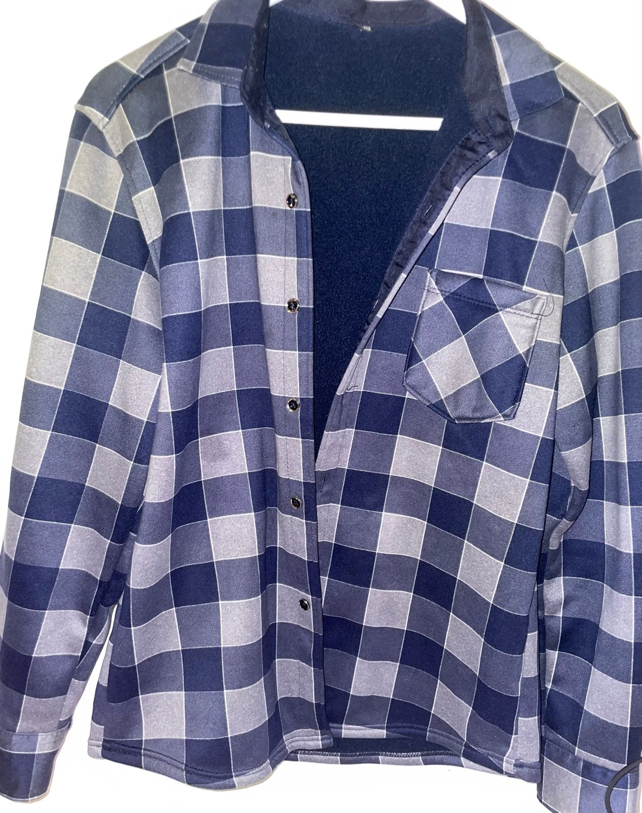 Geruit flanellen overhemd - Maat S, Kleding | Heren, Ophalen of Verzenden, Zo goed als nieuw, Blauw, Halswijdte 38 (S) of kleiner