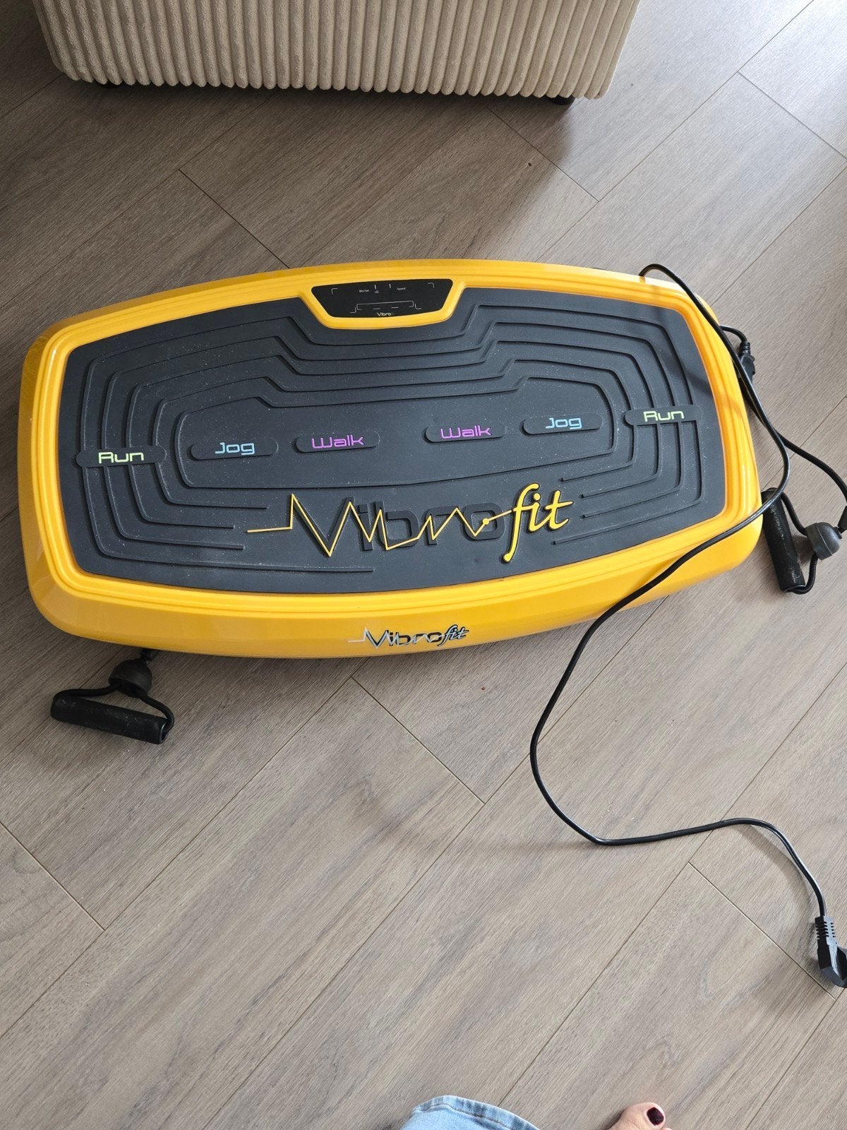 Vibrofit Trilplaat - Geel/Zwart, Sport en Fitness, Ophalen, Kunststof, Gebruikt, Trilplaat
