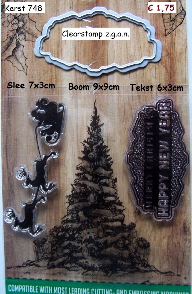 Kerst 748 Clearstamp, Ophalen of Verzenden, Nieuw, Clearstamp
