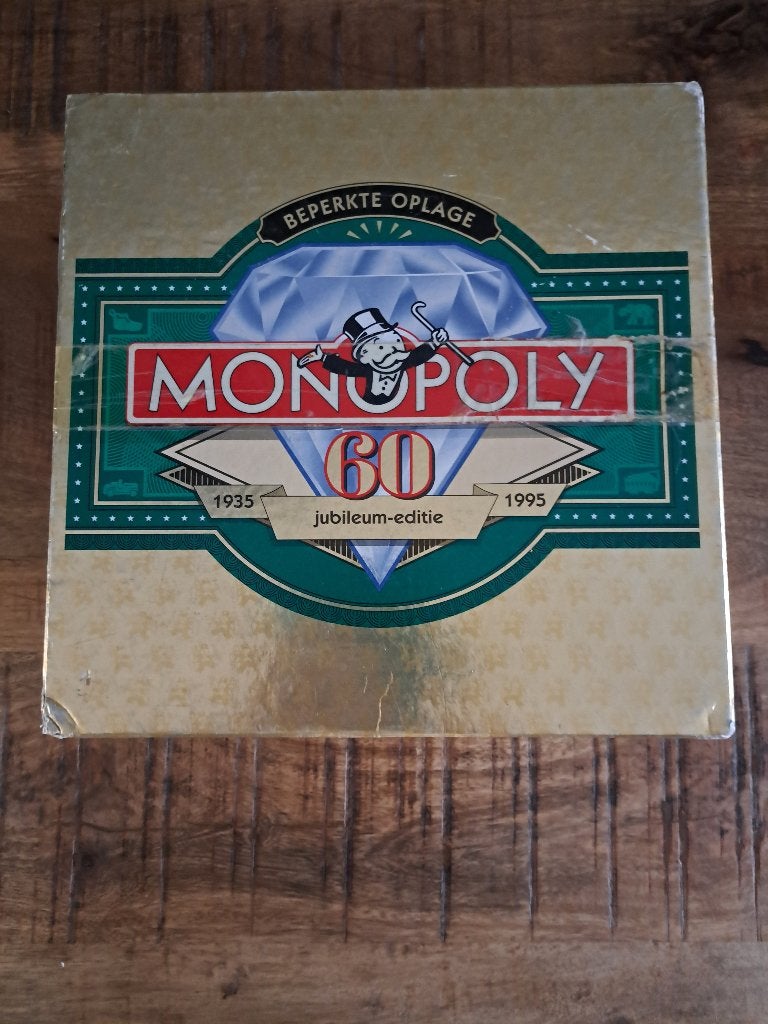 monopoly 60 jarig jubileum editie, Vijf spelers of meer, Ophalen of Verzenden, Gebruikt, Parker