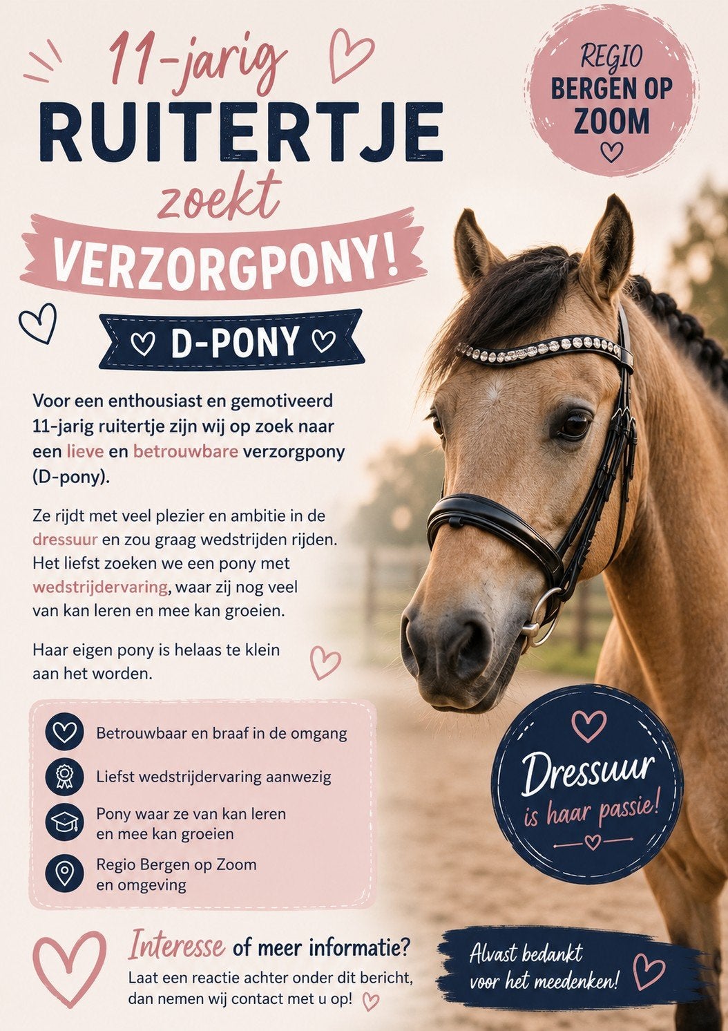 Verzorgpony, Dieren en Toebehoren, Paarden en Pony's | Overige Paardenspullen, Ophalen of Verzenden