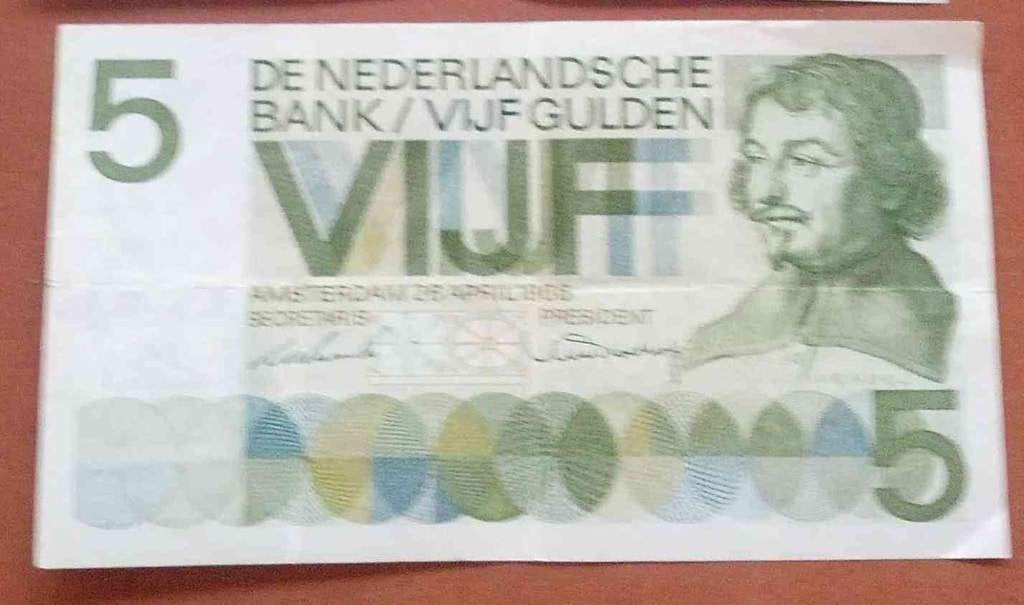 Bankbiljet 5 gulden en Bankbiljet 100 gulden  bank biljetten, Postzegels en Munten, Ophalen of Verzenden, 5 gulden