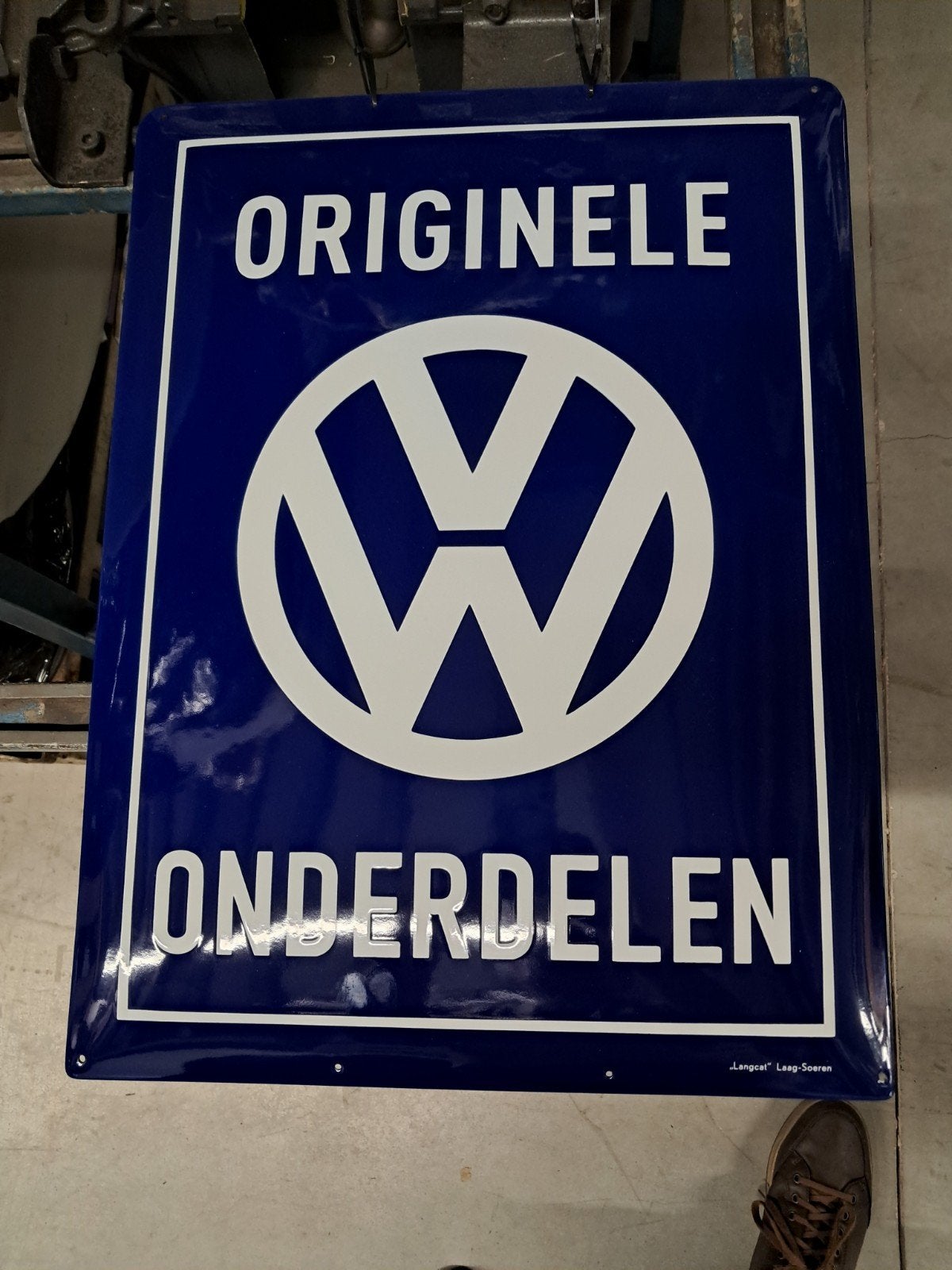 Origineel Langcat Laagsoeren VW Onderdelen emaille bord, Ophalen, Reclamebord, Eu, Eu