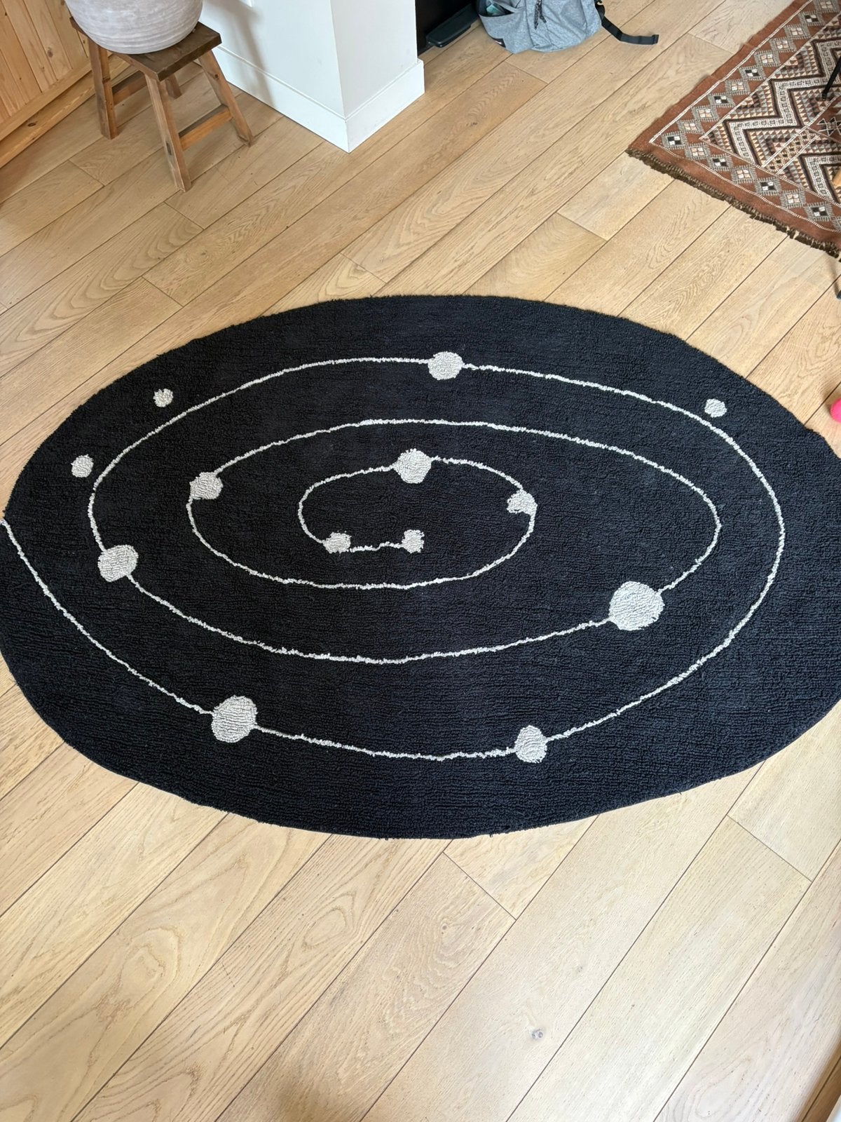 Lorena Canals Milky Way vloerkleed, Ophalen, Gebruikt, Overige merken, Zwart
