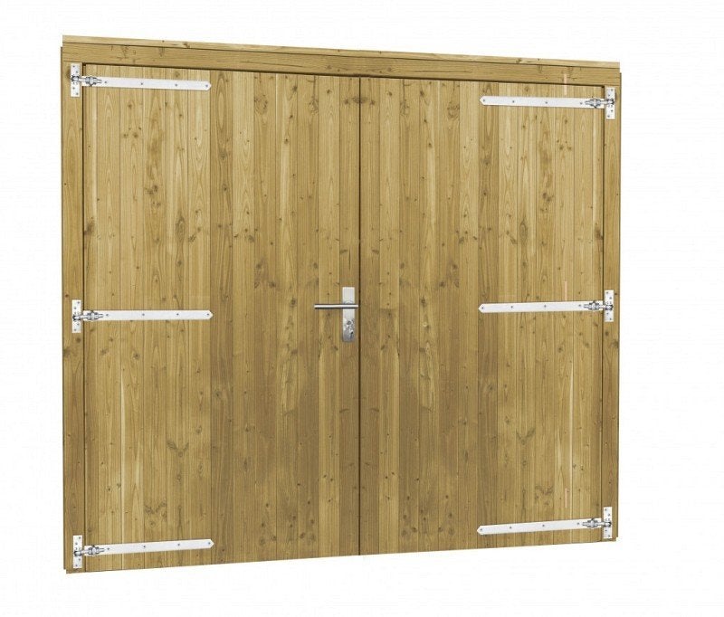 Geimpregneerd grenen houten schuurdeuren - maatwerk, Ophalen, Nieuw, Draaipoort, 150 tot 200 cm