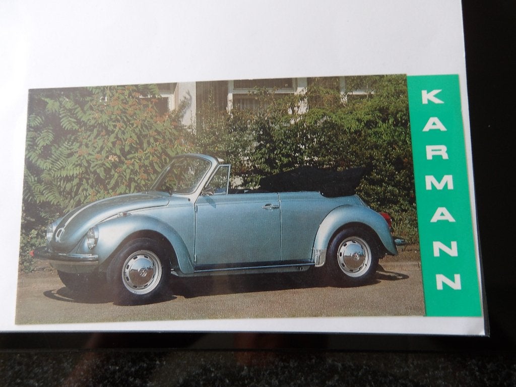 VW Kever Karmann Ghia Cabriolet folder Volkswagen, Onbekend, Ophalen of Verzenden, Zo goed als nieuw, Volkswagen