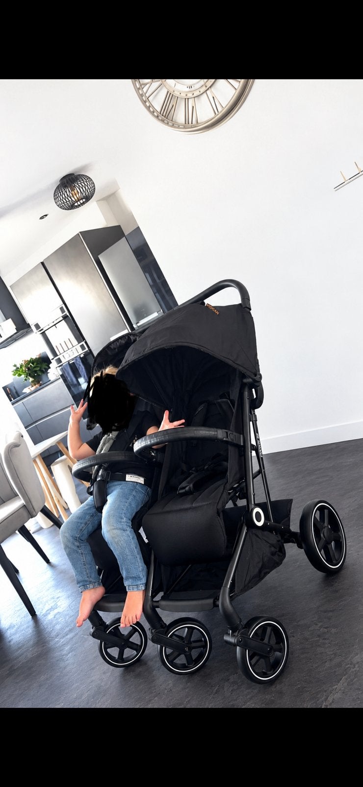 Duo kinderwagen buggy deryan rolo x2 XL, Ophalen, Zo goed als nieuw