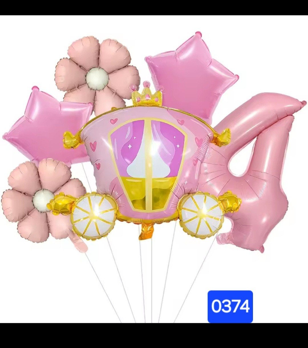Prinsessen Koets Ballonnen Set - Nieuw, Ophalen of Verzenden, Nieuw, Versiering, Verjaardag