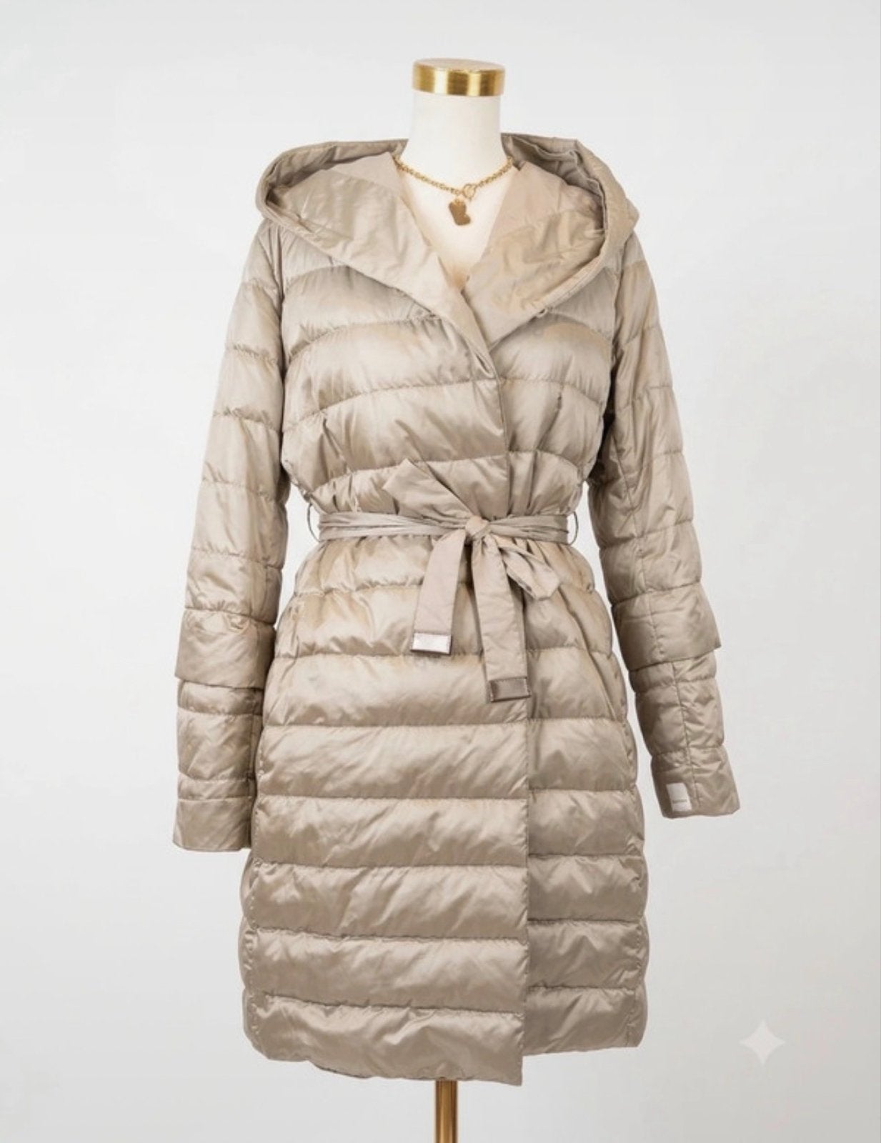 'S Max Mara Gecatteerde Jas - Champagne - Maat 38, Ophalen of Verzenden, Zo goed als nieuw, Maat 38/40 (M), Beige