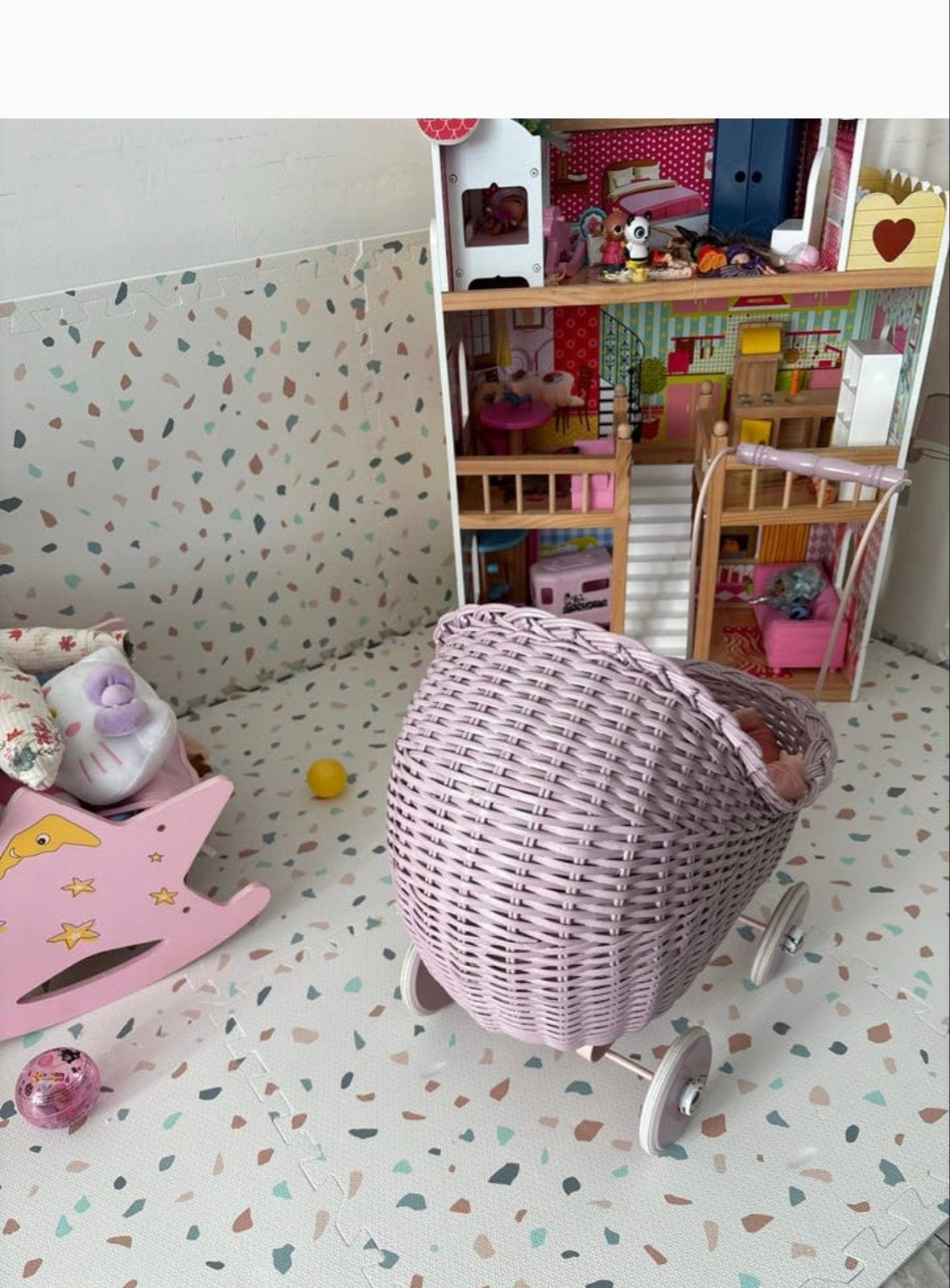 Smallstuff poppenwagen roze, Ophalen, Gebruikt, Babypop