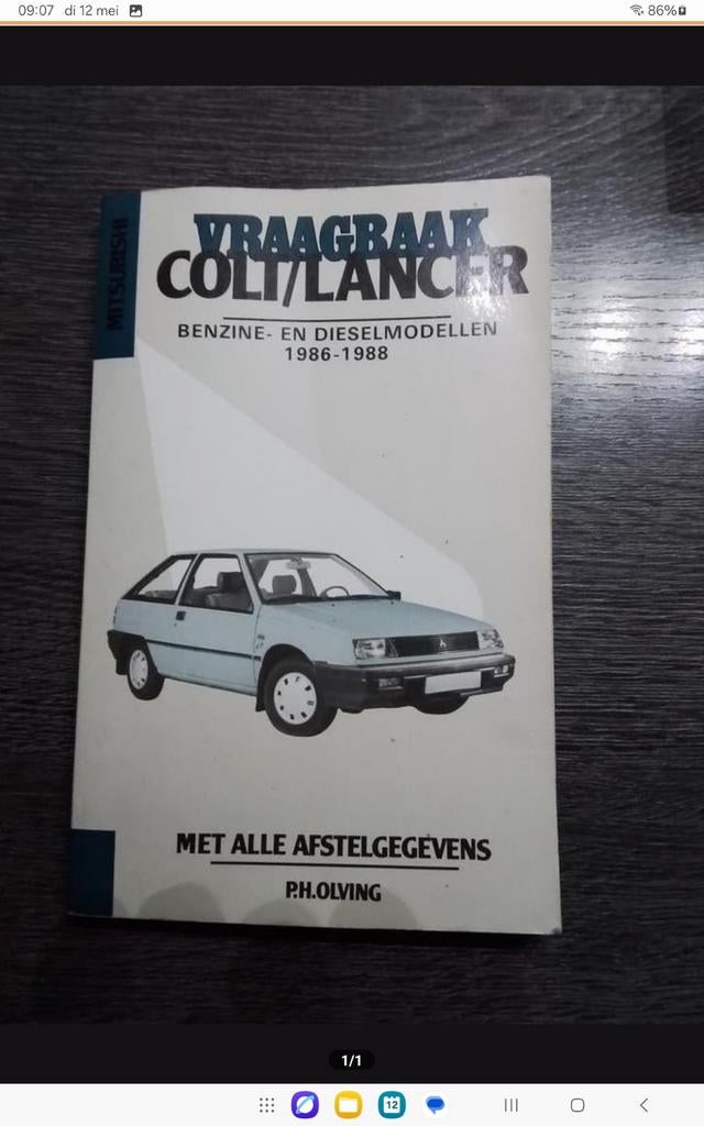 Vraagbaak Mitsubishi Colt/Lancer 1986-1988, Boeken, Auto's | Boeken, Ophalen of Verzenden, Gelezen, Mitsubishi, P.H. Olving